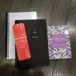 'The Book of Awesome' Neil Pasricha Self Care Bundle w/ Coloring Book & Notebook